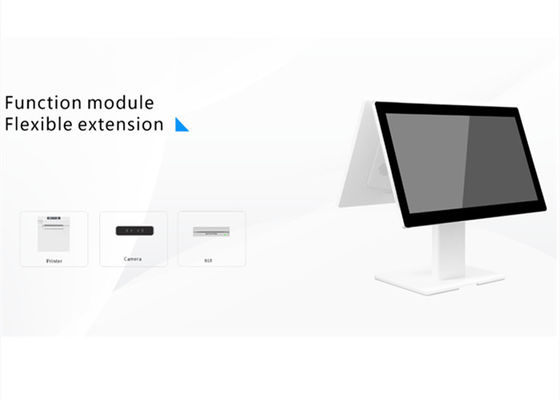 Sản phẩm bán buôn 15.6 Inch Máy POS màn hình kép Máy ghi tiền hệ thống POS cho nhà hàng